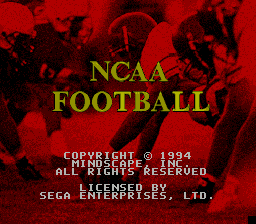 NCAA Football Title Screen